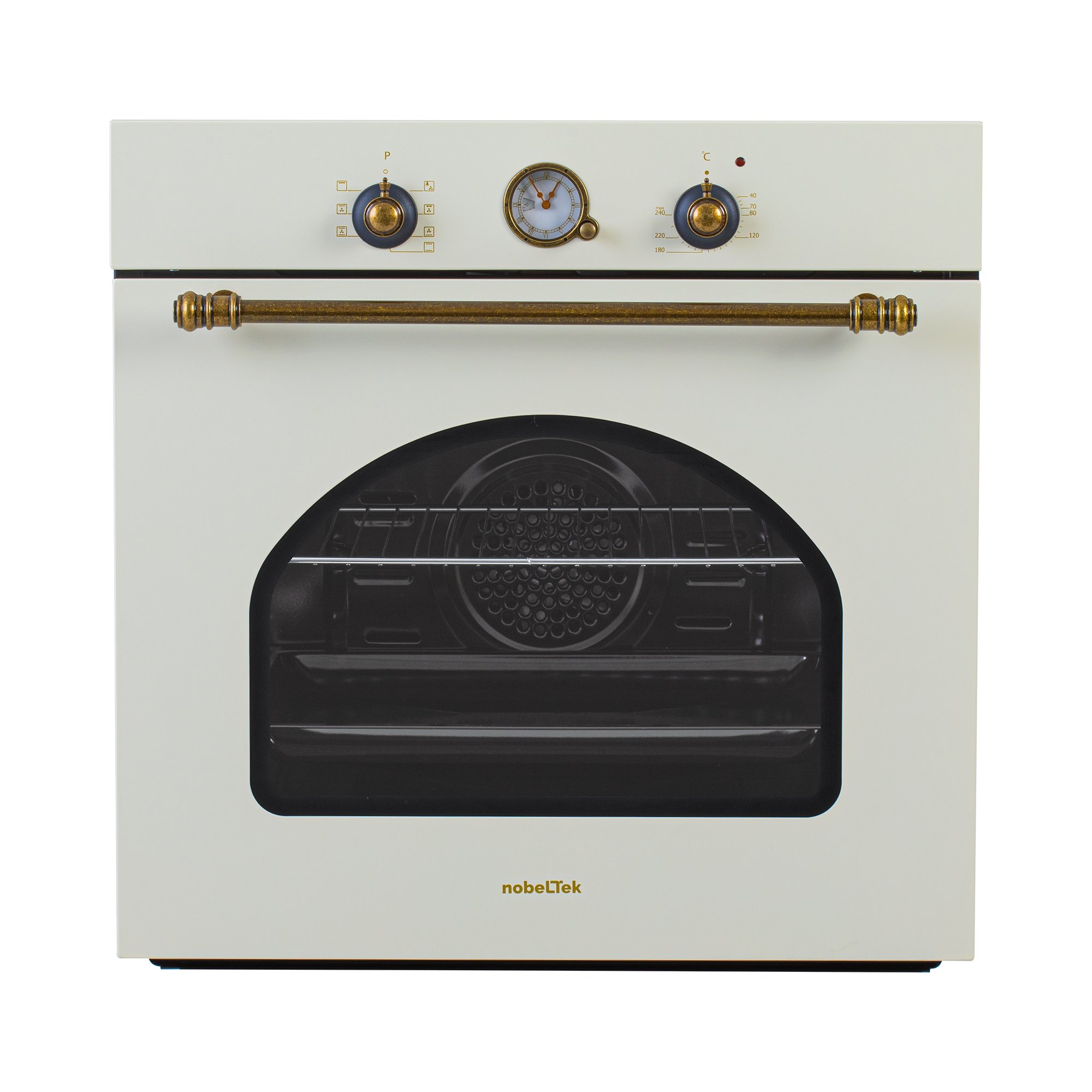 nbio-9749rbj-1.jpg Cuptor incorporabil electric, 8 functii, 2 butoane, timer mecanic, 60L, sticla - imagine 1