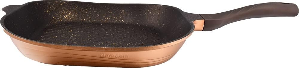 41jCFfInW9L._AC_SL3840_.jpg Tigaie grill NeoKlein GR30-Gold, 30 cm, aluminiu turnat, auriu - imagine 1
