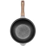 Tigaie wok NeoKlein WOK30-Gold, aluminiu turnat, înveliș antiaderent, auriu